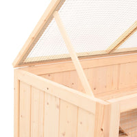 HKM-0089405 Wooden Hamster Cage 104 cm with Accessories for Small Pets - Solid Fir Wood Construction