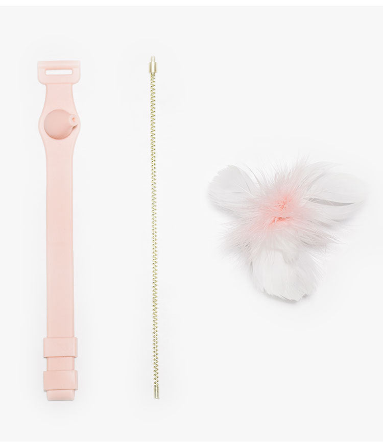 HKM-0089789 Bite-Resistant Cat Feather Toy with Tap Mechanism for All Ages