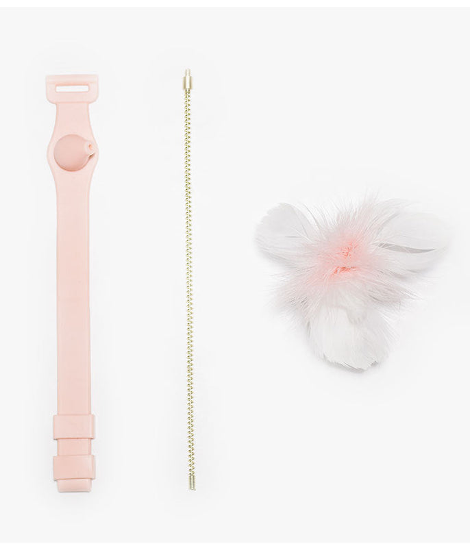 HKM-0089789 Bite-Resistant Cat Feather Toy with Tap Mechanism for All Ages