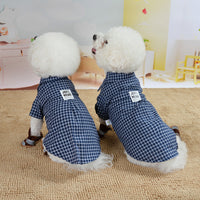 HKM-0090173 Casual Black Plaid Cat Shirt for Pets - Available in Multiple Sizes