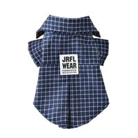 HKM-0090173 Casual Black Plaid Cat Shirt for Pets - Available in Multiple Sizes