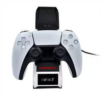 HKM-009171 Dual Charging Handle for PS5 Controllers - ABS Material Game Console Accessory