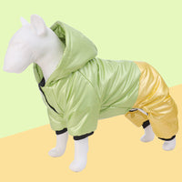 HKM-0092221 Waterproof Windproof Cotton-Padded Dog Coat in Green, Pink, and White - Sizes S to 3XL