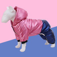 HKM-0092221 Waterproof Windproof Cotton-Padded Dog Coat in Green, Pink, and White - Sizes S to 3XL
