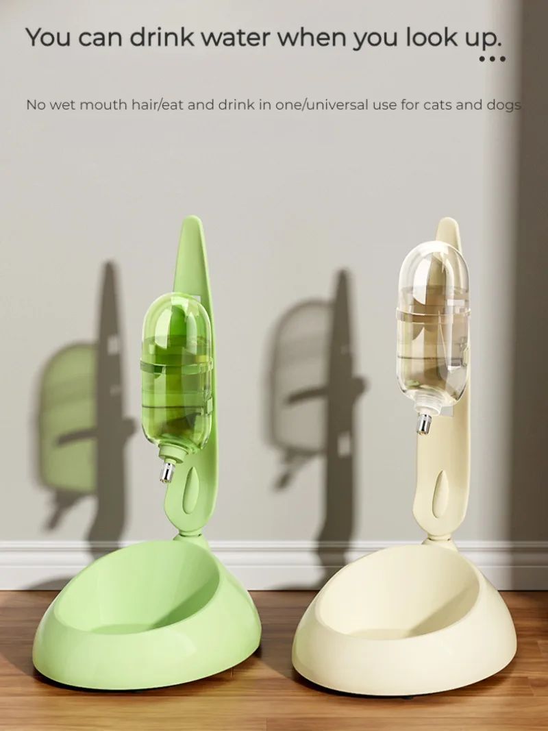 HKM-0093629 Automatic Non-Wet Mouth Water Bottle for Dogs and Cats - Pet Drinker Set