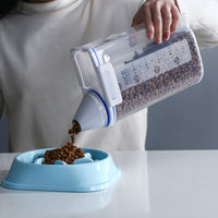 HKM-0093757 Hermetically Sealed Dog and Cat Food Storage Container with Handle and Measuring Cup