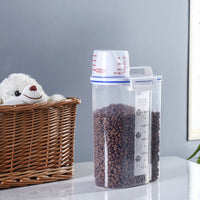 HKM-0093757 Hermetically Sealed Dog and Cat Food Storage Container with Handle and Measuring Cup