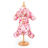 HKM-0094141 Adorable Monkey Print Raincoat for Dogs in Pink, Blue, and Yellow - Sizes XS to XL