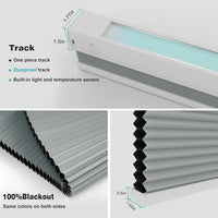 HKM-009427 Automatic Electric Blackout Honeycomb Cellular Cordless Pleated Window Blinds