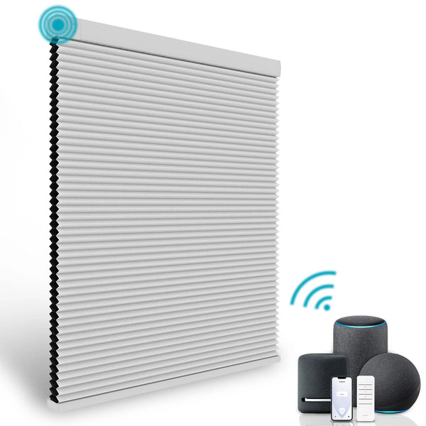 HKM-009427 Automatic Electric Blackout Honeycomb Cellular Cordless Pleated Window Blinds