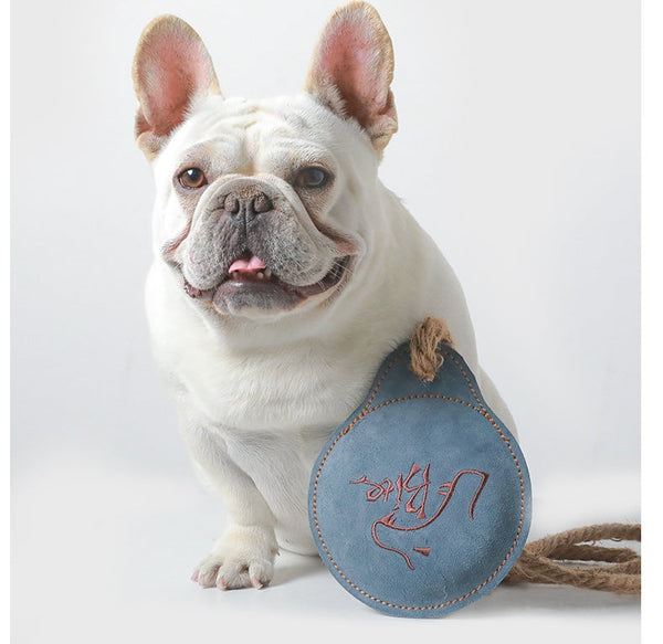 HKM-0094397 Cowhide Dog Training Toy - Interactive Vocal Plush for Pets