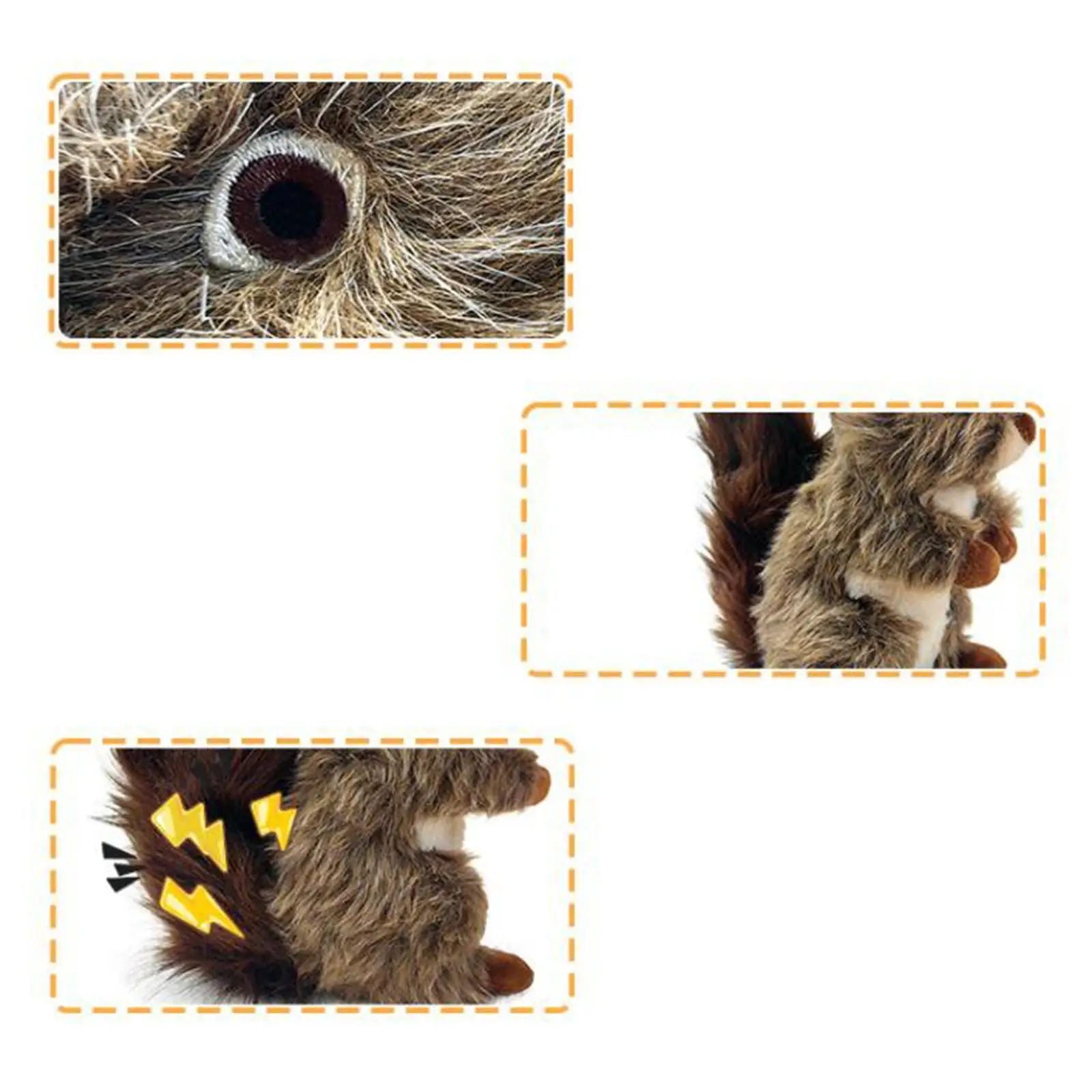 HKM-0095165 Squeaky Plush Squirrel Toy for Dogs and Cats - Interactive Chewing Toy for Aggressive Chewers