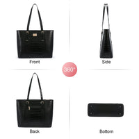 HKM-009555 Elegant 15.6 Inch Laptop Tote Bag for Women - Spacious 2-Piece Handbag Set
