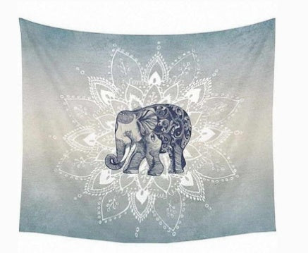 HKM-009555 Elegant European Classical Geometric Abstract Plush Fabric Tapestry Tarpaulin - Rectangle Design