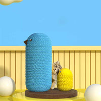 HKM-0096829 Sisal Mushroom House Cat Climbing Frame with Colorful Design, 38x38x28CM