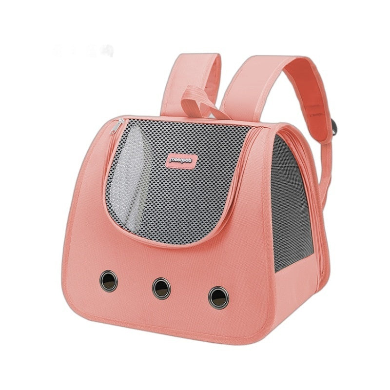 HKM-0097213 Large Capacity Medium Hard Oxford Pet Cat Backpack in Solid Colors