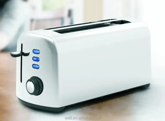 HKM-009747 4-Slice Long Slot Toaster in Brushed Stainless Steel