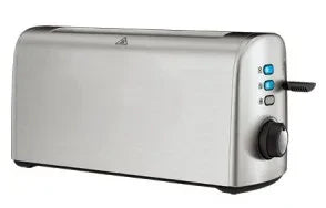 HKM-009747 4-Slice Long Slot Toaster in Brushed Stainless Steel
