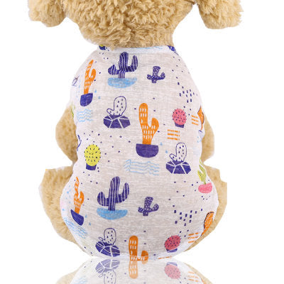 HKM-0097725 Lightweight Casual Summer Clothing for Small Dogs - Breathable Fabric & Comfortable Fit