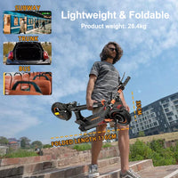 HKM-009875 800W Folding Electric Scooter - Max Speed 45km/h, Range 35-60KM, Full Suspension, Waterproof, Lightweight Aluminum Alloy