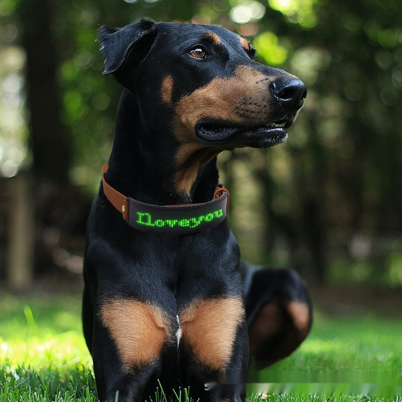 HKM-009875 LED Display Pet Harness with Monochrome Pattern and Multi-Color Lights