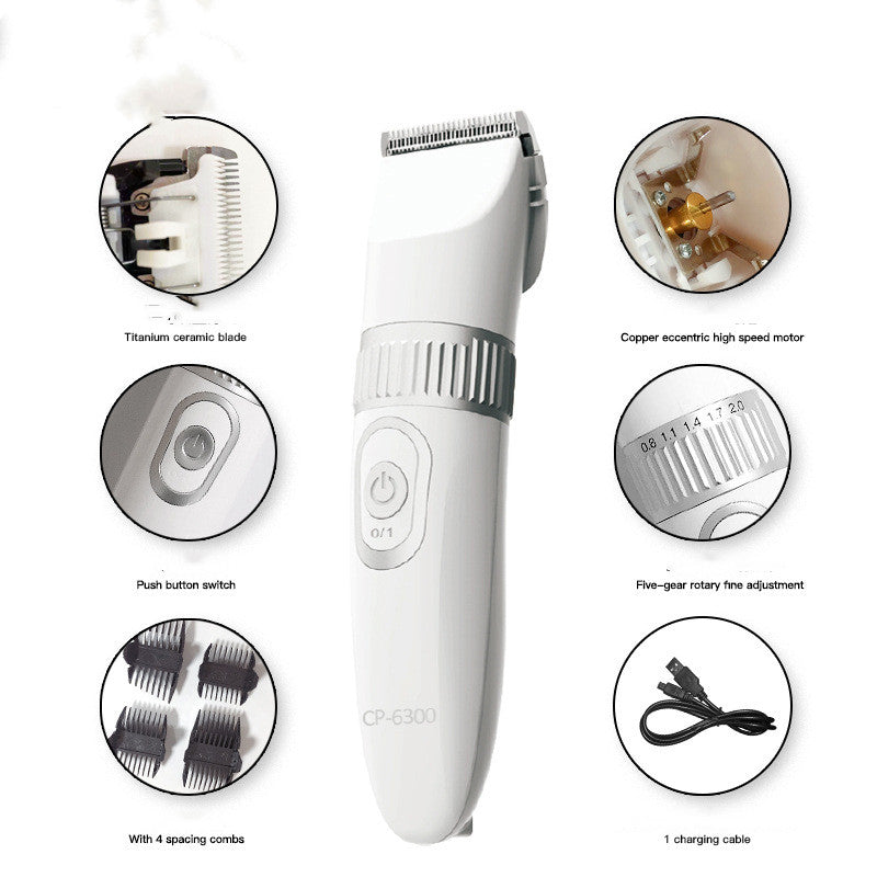HKM-0099133 Pet Electric Shaving Device for Cats and Dogs with Adjustable Ceramic Blades and Limit Combs