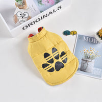 HKM-0099901 Reversible Casual Dog Jacket in Blue, Yellow, and Orange - available in Sizes XS to 8L