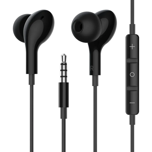 HKM-010003 High-Fidelity In-Ear Gaming Earbuds with Microphone and Volume Control for iPhone - 3.5mm Wired Connection