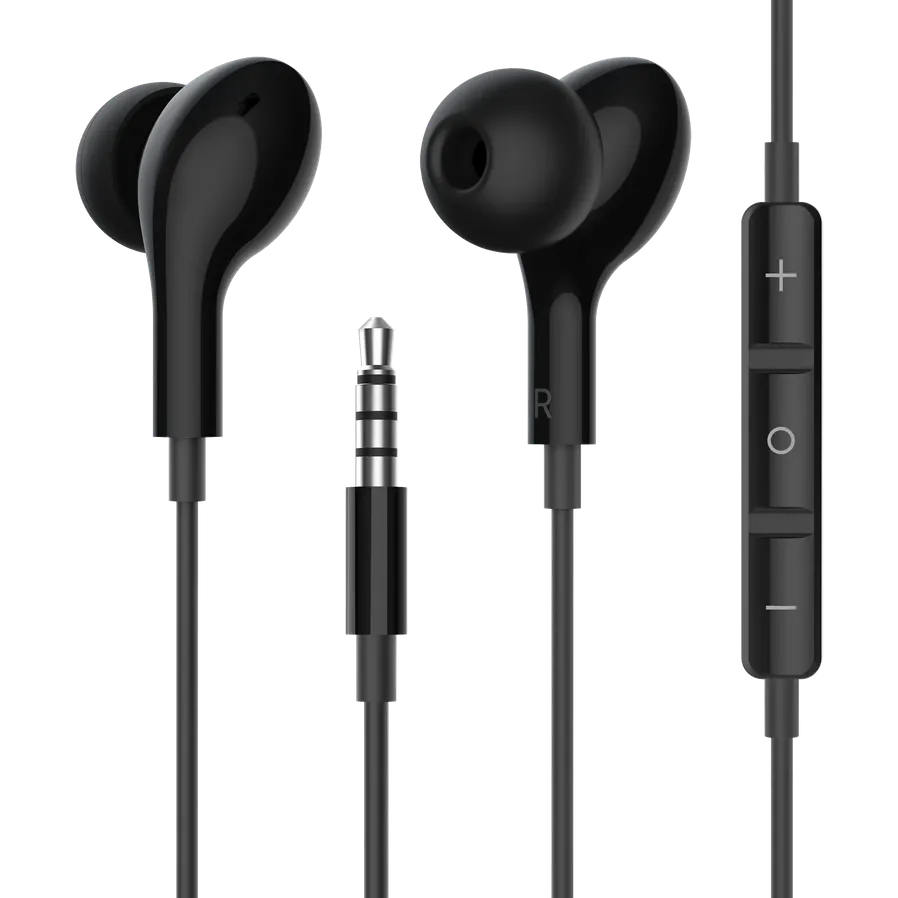 HKM-010003 High-Fidelity In-Ear Gaming Earbuds with Microphone and Volume Control for iPhone - 3.5mm Wired Connection