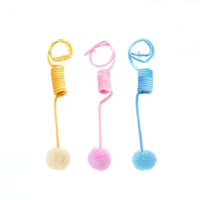 HKM-0100797 Interactive Cat Toy with Suction Cup, Spring Rabbit Fur Ball & Elastic Rope for Self-Entertainment
