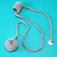 HKM-0100797 Interactive Cat Toy with Suction Cup, Spring Rabbit Fur Ball & Elastic Rope for Self-Entertainment