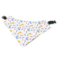 HKM-0100925 Waterproof Cartoon Triangle Scarf for Dogs - Three-Layer Polyester Design in Various Colors