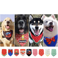 HKM-0100925 Waterproof Cartoon Triangle Scarf for Dogs - Three-Layer Polyester Design in Various Colors