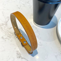 HKM-0101309 Cute Printed Leather Dog Collar, Firm Anti-Bite Design for Small to Large Dogs, Universal Fit in All Seasons