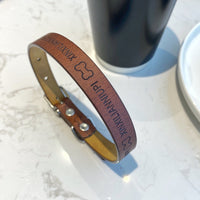 HKM-0101309 Cute Printed Leather Dog Collar, Firm Anti-Bite Design for Small to Large Dogs, Universal Fit in All Seasons