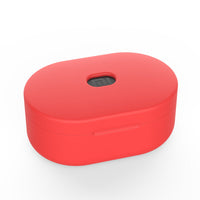 HKM-010195 Silicone Protective Cover for Bluetooth Headset - Simple Solid Color Design, 64*42*30mm, 1.2mm Thickness