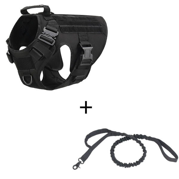 HKM-0102589 Tactical Dog Vest with Leash for Outdoor Adventures - Multiple Sizes and Colors Available