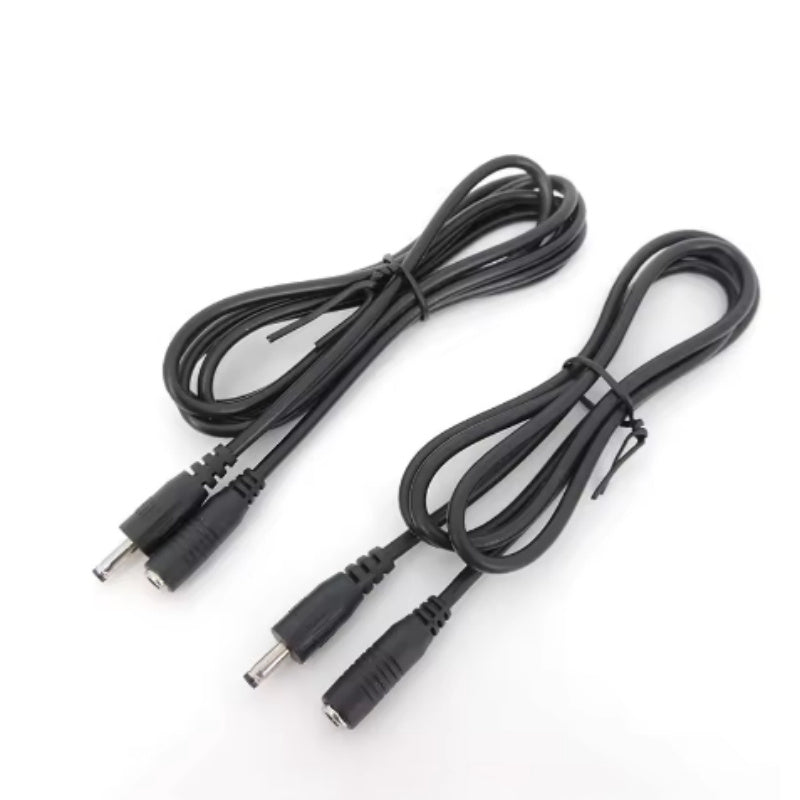 HKM-010387 Copper Male to Female DC Power Cable - 22AWG Audio/Video Connector, Black