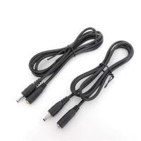 HKM-010387 Copper Male to Female DC Power Cable - 22AWG Audio/Video Connector, Black