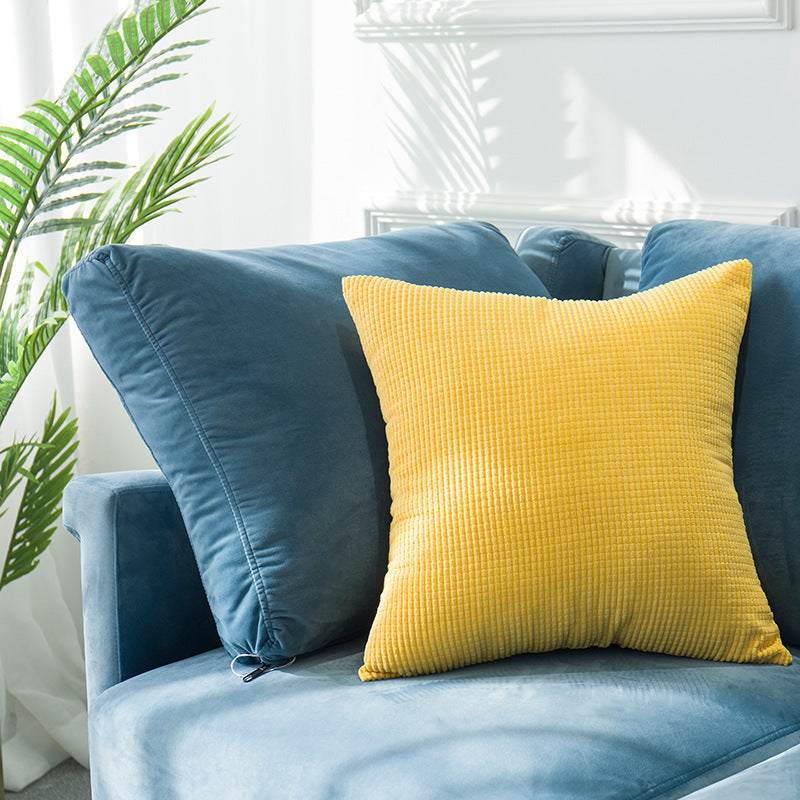 HKM-010387 Modern Simple Velvet Pillowcase - Plush Fabric, Available in Multiple Sizes, Perfect for Any Space