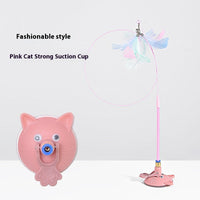 HKM-0104125 Interactive Cat Teaser Toy with Suction Cup and Bell – 5 Fun Colors Available