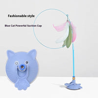 HKM-0104125 Interactive Cat Teaser Toy with Suction Cup and Bell – 5 Fun Colors Available