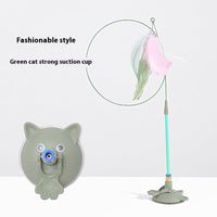 HKM-0104125 Interactive Cat Teaser Toy with Suction Cup and Bell – 5 Fun Colors Available