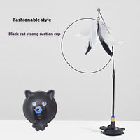 HKM-0104125 Interactive Cat Teaser Toy with Suction Cup and Bell – 5 Fun Colors Available