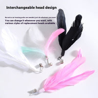 HKM-0104125 Interactive Cat Teaser Toy with Suction Cup and Bell – 5 Fun Colors Available