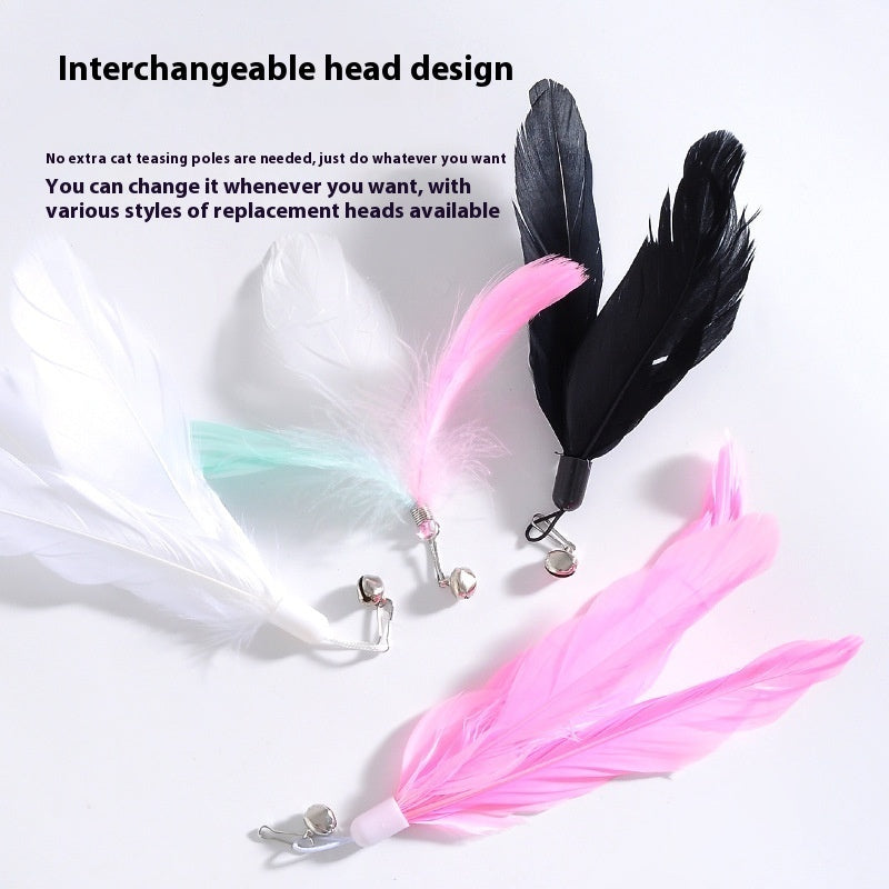HKM-0104125 Interactive Cat Teaser Toy with Suction Cup and Bell – 5 Fun Colors Available