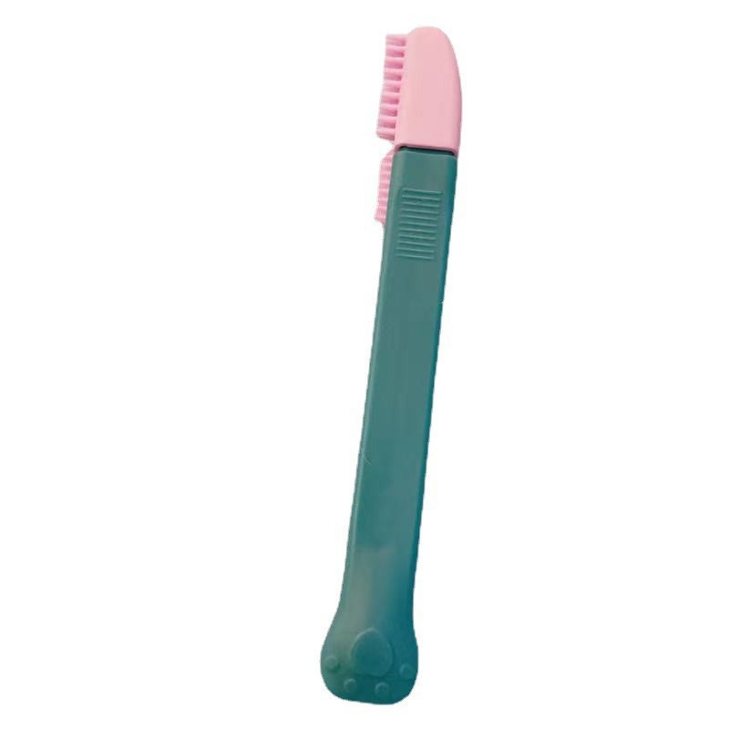 HKM-0104893 Cat Eye Brush for Grooming, Available in Blue and Pink, Ideal for Weddings, Holidays and Gift Giving