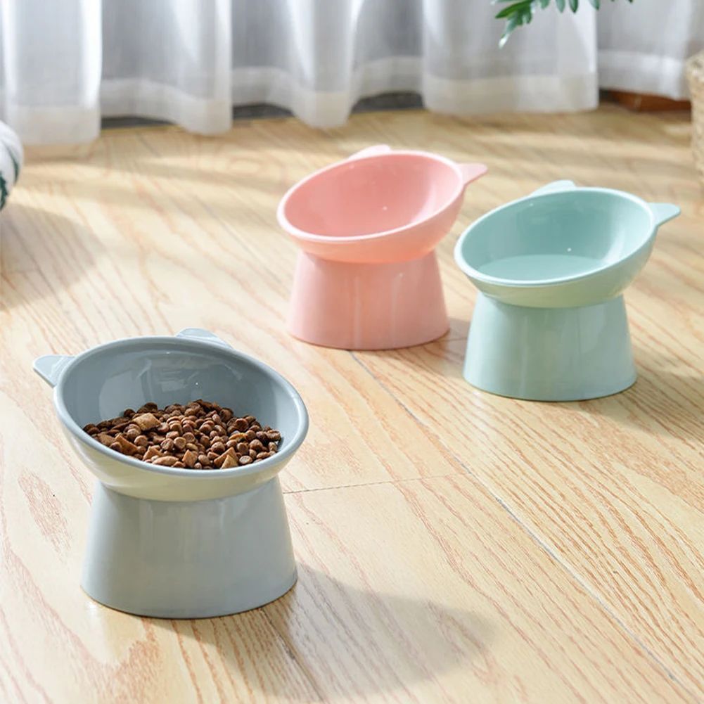 HKM-0105277 Elevated Anti Vomiting Cat Bowl with Non-Slip Base for Comfortable Feeding
