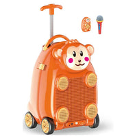 HKM-010579 Remote Control Music Luggage Bag for Kids with Blocks - 34x28x73 cm