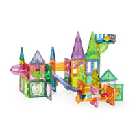 HKM-010643 Educational 95-Piece Magnetic Tiles Marble Run Building Set for Kids - STEM Learning Toy